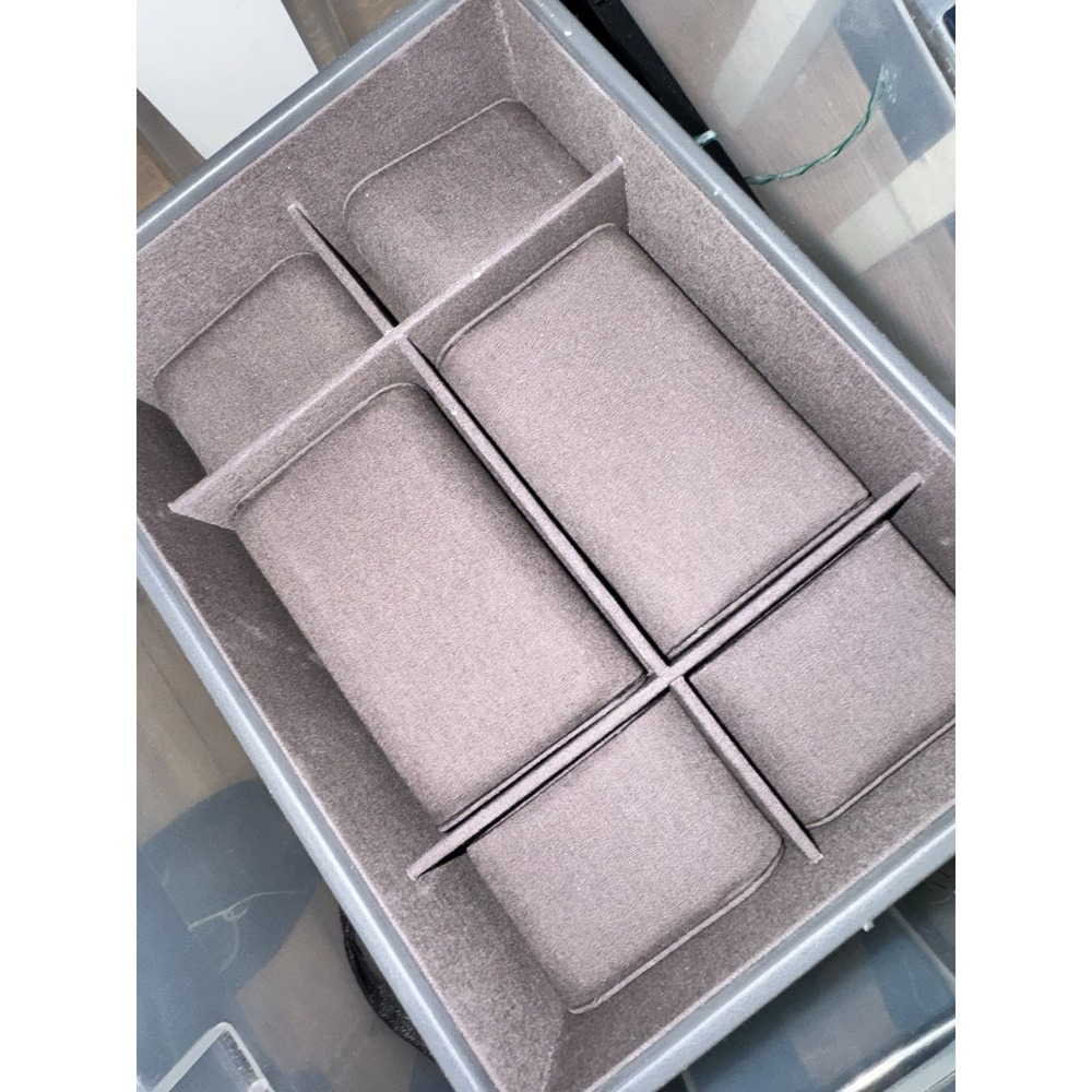 Stackers From The Container Store Large 2 Sectioned Gray Jewelry Storage Box - Picture 2 of 8